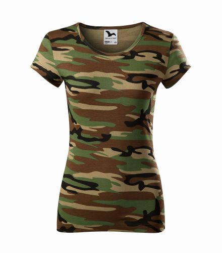 c22_33 camouflage brown koszulka damska krótki rękaw Camo Pure Malfini.webp
