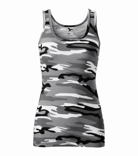 c36_34 green camouflage koszulka top damska na ramiączkach.webp