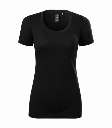 158_21 migdałowy koszulka damska krótki rękaw wełna merynosowa Merino Rise Malfini.webp