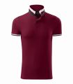 256_86 garnet koszulka polo męska krótki rękaw kontrastowe paski Collar up 256.webp