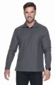 Koszulka polo cotton z długim rękawem męska szara.jpg
