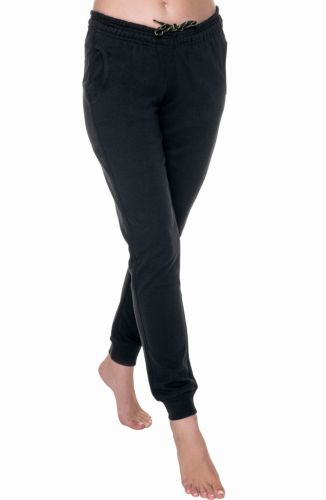 Spodnie dresowe damskie ze ściągaczem LAZY 73001 Promostars czarne.jpg