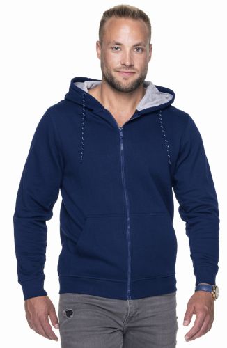 Bluza męska z kapturem na zamek WAFFLE 61951 PROMOSTARS granatowa.jpg
