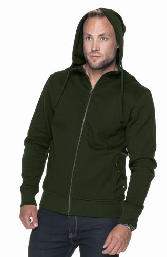 Bluza męska z kapturem na zamek BISON 64000 PROMOSTARS leśny zielony military khaki.jpg