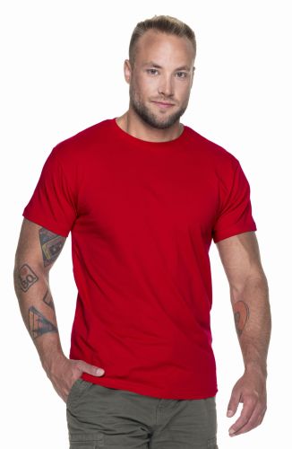 Koszulka bawełniana męska dopasowana slim fit T-shirt SLIM 21600 Crimson Cut czerwona.jpg