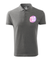 Koszulka polo z nadrukiem ciemnoszary melanż.png