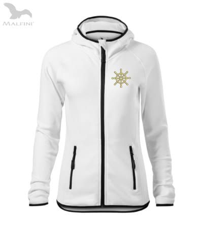 418 Bluza polarowa żeglarska damska biała ster.jpg