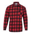Koszula flanelowa w kratę z nadrukiem logo czerwona.jpg