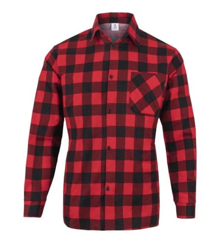 Koszula flanelowa w kratę z nadrukiem logo czerwona.jpg