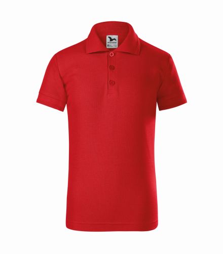 222_07 czerwona koszulka polo dziecięca krótki rękaw Pique Polo.webp