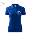 Koszulka polo dla fizjoterapeutki chabrowa niebieska