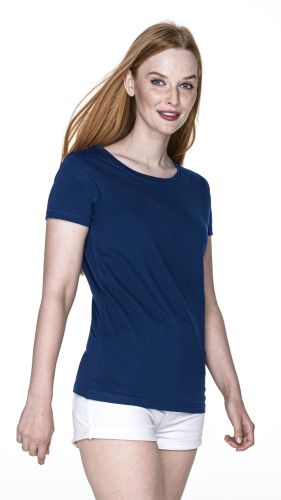 Koszulka damska dopasowana slim fit LADIES' SLIM LIGHT 21653 Promostars granatowa