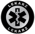 Naszywka odblaskowa emblemat Lekarz okrągła LEKARZ.jpg