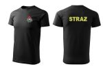 Koszulka tshirt  męska z logo PSP, dla straży, strażacka HAFT