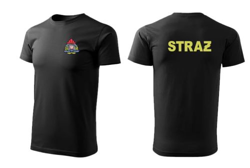 Tshirt dla straży Straż koszulka złote napisy.jpg