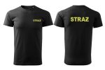 Koszulka t-shirt męska z nadrukiem  straż z przodu i z tyłu 