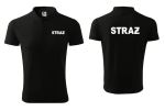 Koszulka polo męska z haftem STRAŻ dla straży, strażacka
