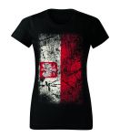 Koszulka patriotyczna damska Bandera POLSKA 