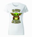 baby yoda no coffee no workee Koszulka damska biały.jpg