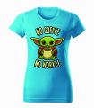 baby yoda no coffee no workee Koszulka damska turkus.jpg