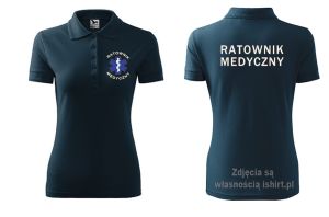 Koszulka polo damska ratownik medyczny z haftem 
