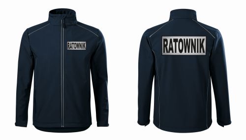 Kurtka softshell ratownik odblaski medycyratownicy granatowa .jpg