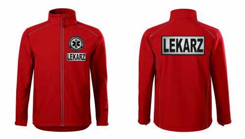 Kurtka softshell RPM LEKARZ odblaski medycyratownicy czerwona .jpg