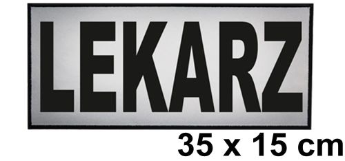 Lekarz naszywka odblaskowa emblemat 35x15 ishirt pl.jpg