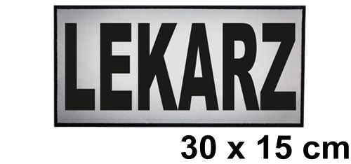 Lekarz naszywka odblaskowa emblemat 30x15 ishirt pl.jpg