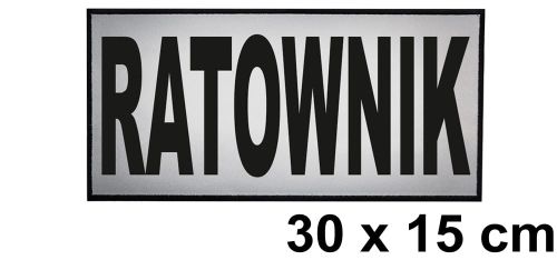 Ratownik naszywka odblaskowa emblemat 30x15 ishirt pl.jpg