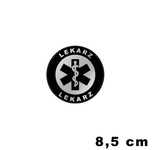 LEKARZ naszywka odblaskowa emblemat ishirt pl 8,5cm.jpg