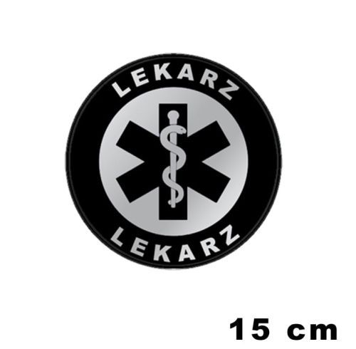 LEKARZ naszywka odblaskowa emblemat ishirt pl 15cm.jpg
