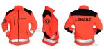 Polar z haftem Lekarz na lewej piersi i na plecach  FLUO RED 