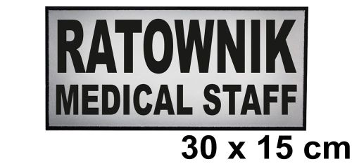 Ratownik medical staff naszywka odblaskowa emblemat 30x15 ishirt pl.jpg
