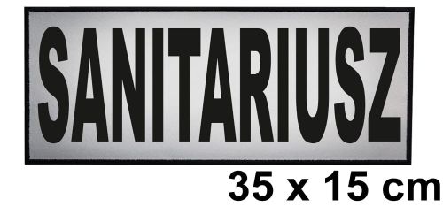 Sanitariusz naszywka odblaskowa emblemat 35x15 ishirt pl rozmiary.jpg