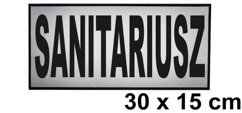 Sanitariusz naszywka odblaskowa emblemat 30x15 ishirt pl rozmiary.jpg