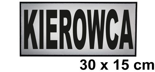 Kierowca naszywka odblaskowa emblemat 30x15 ishirt pl.jpg