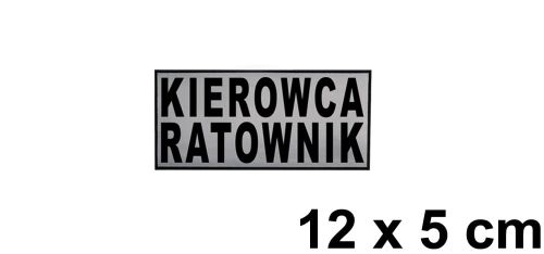 Kierowca ratownik naszywka odblaskowa emblemat 12x5 ishirt pl.jpg