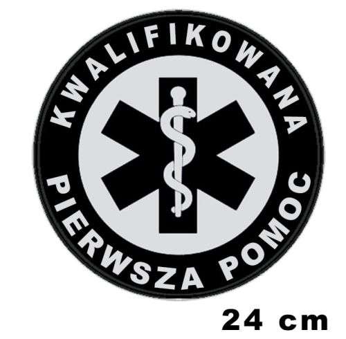 Kwalifikowana Pierwsza Pomoc naszywka odblaskowa emblemat ishirt pl rozmiary 24cm.jpg