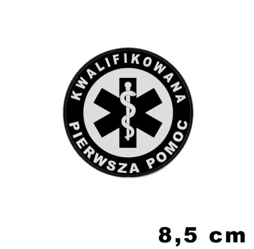 Kwalifikowana Pierwsza Pomoc naszywka odblaskowa emblemat ishirt pl rozmiary 8,5cm.jpg