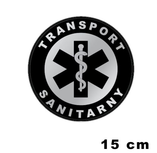 Transport sanitarny naszywka okrągła odblaskowa emblemat ishirt pl rozmiary 15cm.jpg