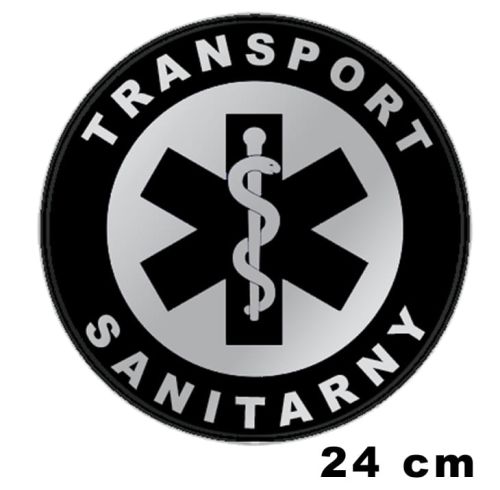 Transport sanitarny naszywka okrągła odblaskowa emblemat ishirt pl rozmiary 24 cm.jpg