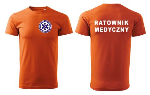 Koszulka męska medyczna logo PRM ratownik medyczny pomarańczowa.jpg
