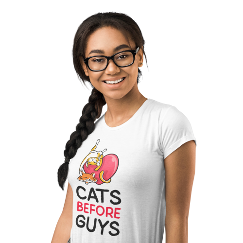 koszulka damska cats before guys biała.png