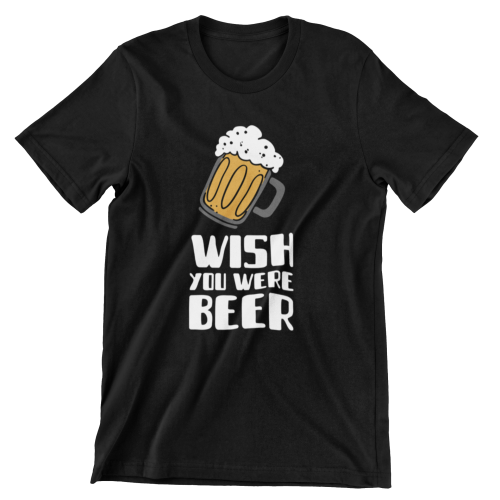 koszulka męska wish you were beer czarna.png
