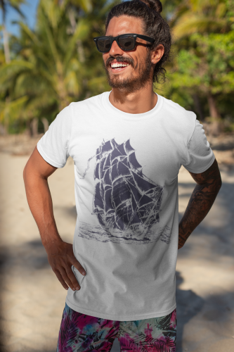 żaglowiec koszulka męska ishirt_pl.png