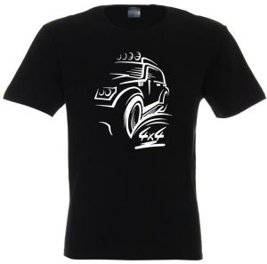 Koszulka męska off road zarys auta terenówka