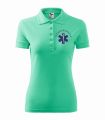 Koszulka polo damska fizjoterapeuta miętowa.jpg