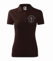 Koszulka polo damska dla fizjoterapeuta logo kawowy.jpg