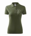 Koszulka polo damska dla fizjoterapeuta logo khaki.jpg